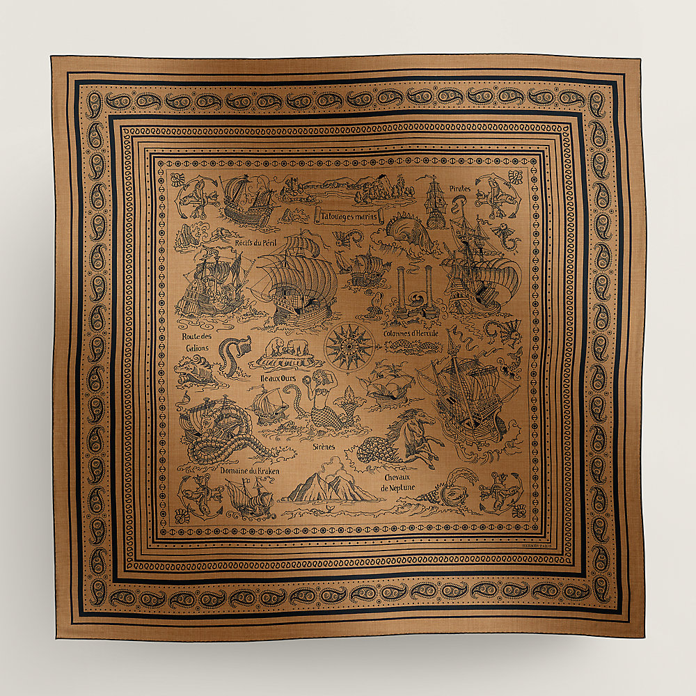 Tatouages Marins Bandana shawl 140 | Hermès Mainland China